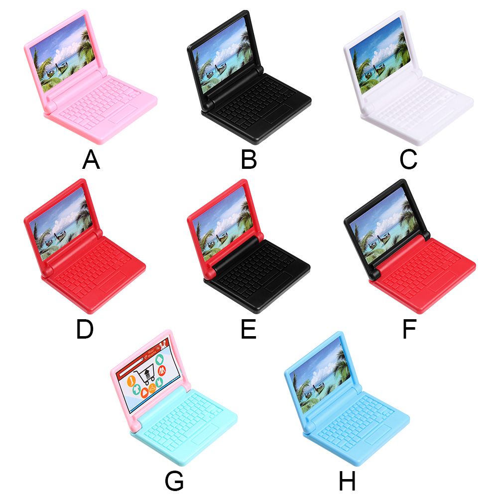 Mini poupée pliable pour ordinateur portable, 1 pièce, jouet de bureau, Imitation ordinateur, accessoires de