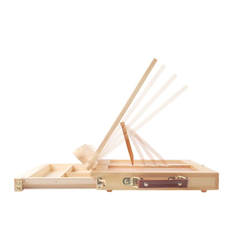 Mesa de madeira do desktop cavaletes para pintura artista crianças gaveta caixa portátil desktop acessórios mala pintura ferragem arte su