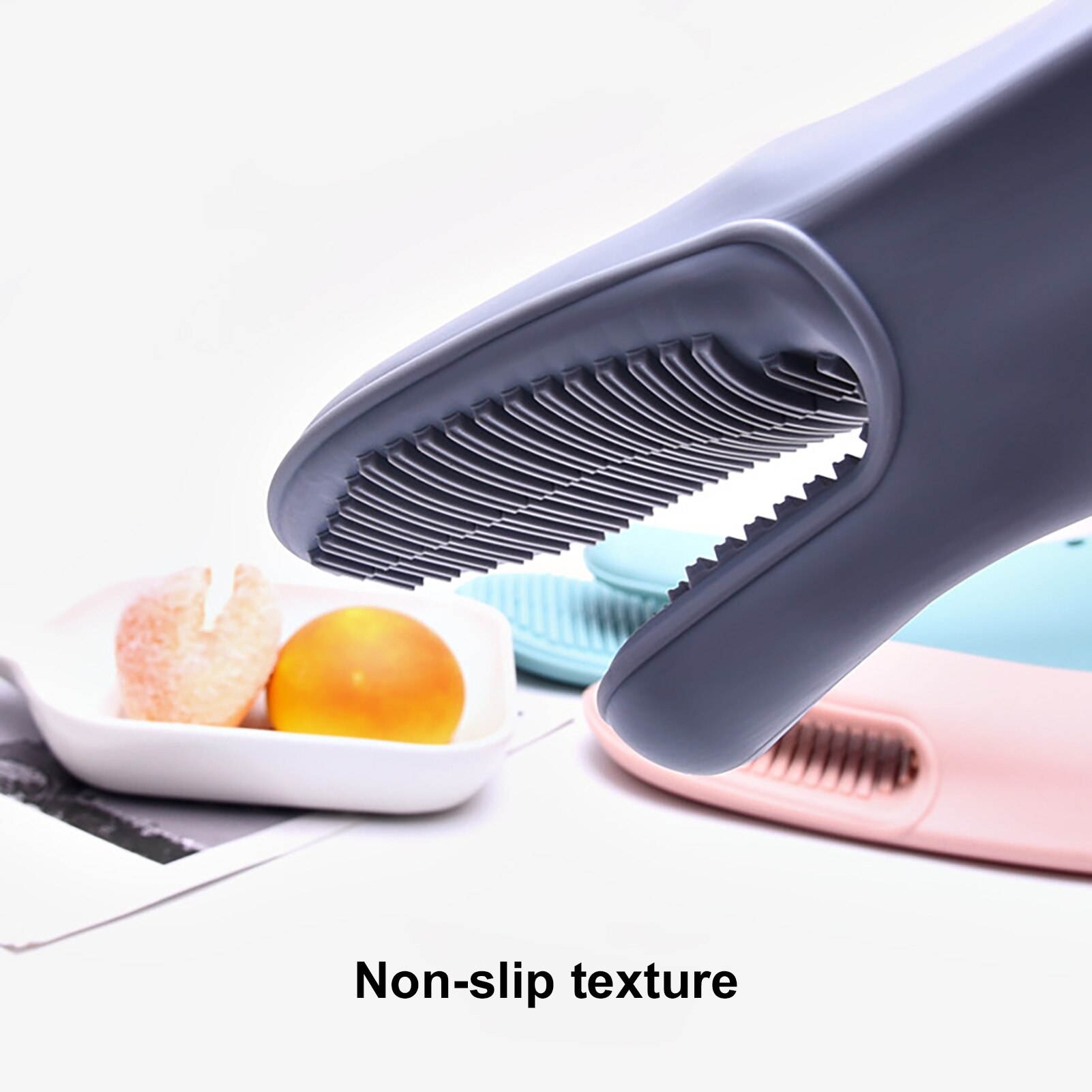 Silicone Gloves Heat Resistant Non-slip Anti-scald Oven Grilling Barbeque Mitts Cooking Baking Gloves Hand Clip