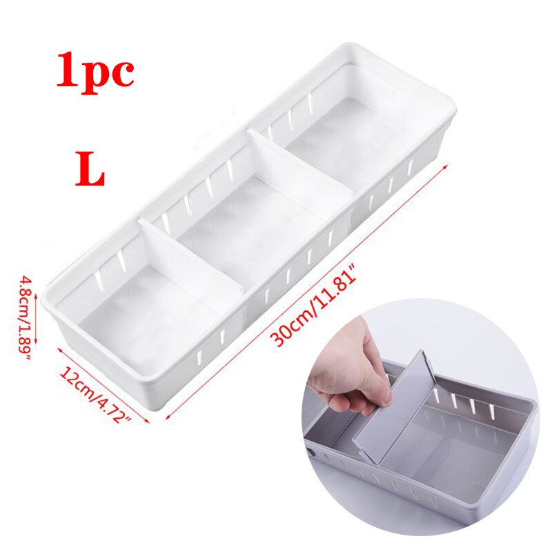 Drawer Dividers, Drawer Divider Organizers 5PCS DIY Plastic Grid Adjustable Plastic Divider Household Storage Makeup: C--L