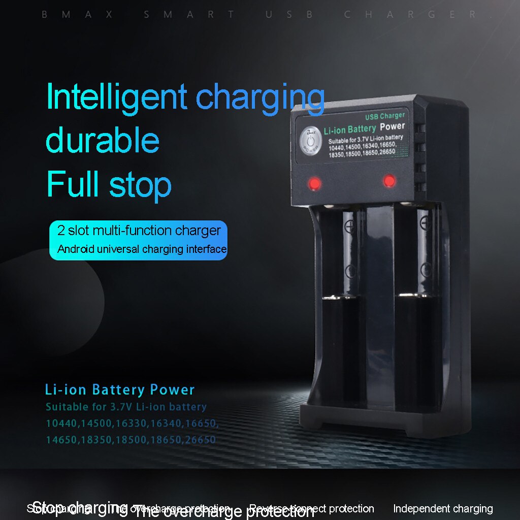 Universal Battery Charger for Rechargeable Batteries 10440 18350 18650 16340