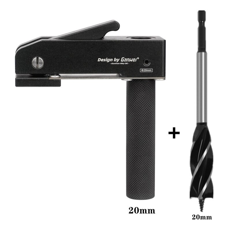 JIGHOLE® Workbench Dog Holes Quick Acting Hold Down Clamp Desktop Clip Fast Fixed Clip for Woodworking Benches 19/20MM Hole Tool: 20mm with drill bit