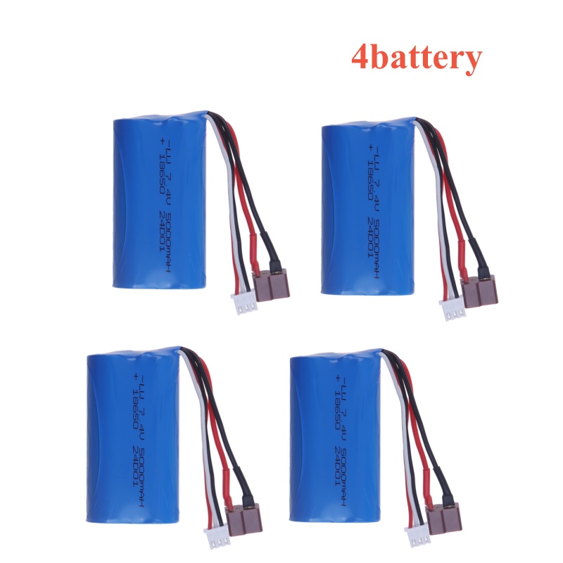7.4V 18650 5000mAh 30C Lipo Battery for Wltoys 10428 /12428/12423 RC Car Parts 7.4v battery For Wltoys 144001 A959-B A969-B 9125: Burgundy