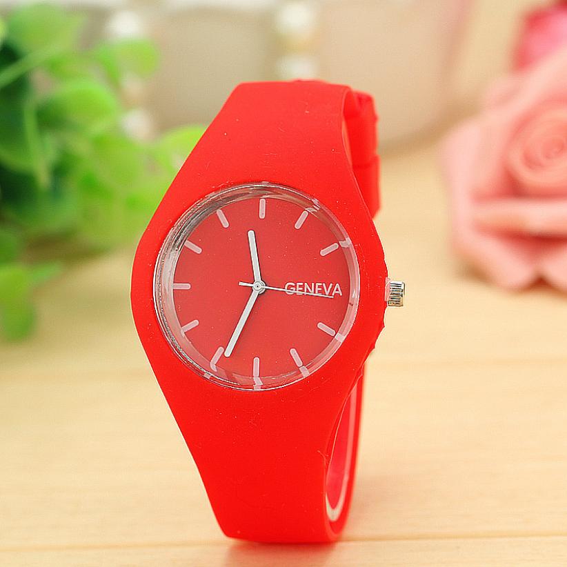 Durable Watch Womens Leisure Sports For Chirdren Sports Watch Candy-colored Jelly Watch 12 Colors Silicone Strap Leisure Watch: E