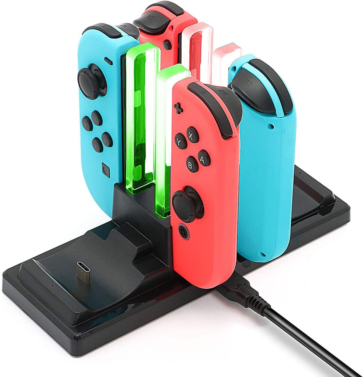 Opladen Station Kit Voor Nintendo Switch Joypad Controllers En Pro Controllers Charger Dock Thumb Stick Grips Voor Ns Schakelaar