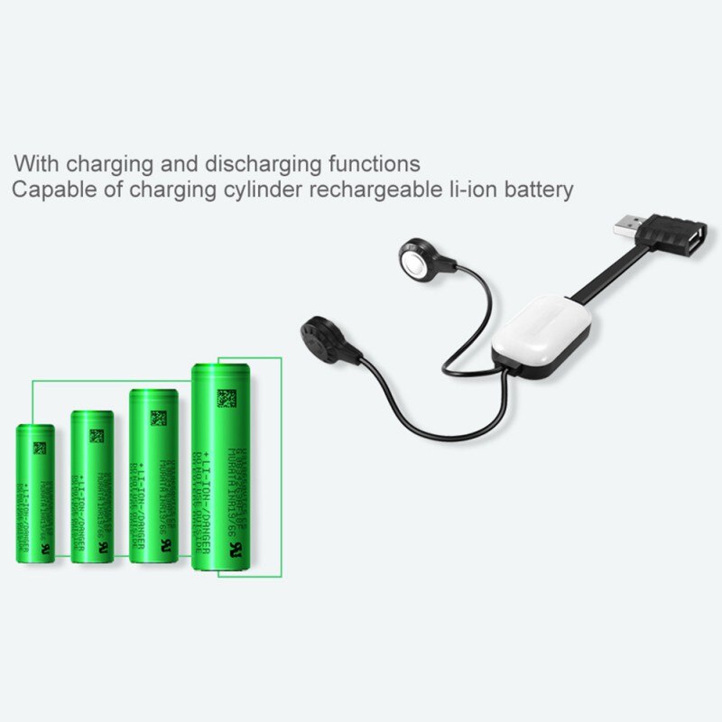 Battery Charger For Li-ion Batteries Multifunction Magnetic USB Charger Mini Charging Discharging Power Bank