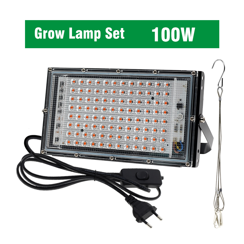 Full Spectrum LED Grow Light With Stand AC220V Phyto Lamp With On/Off Switch For Greenhouse Hydroponic Plant Growth Lighting: MULTICOLOR