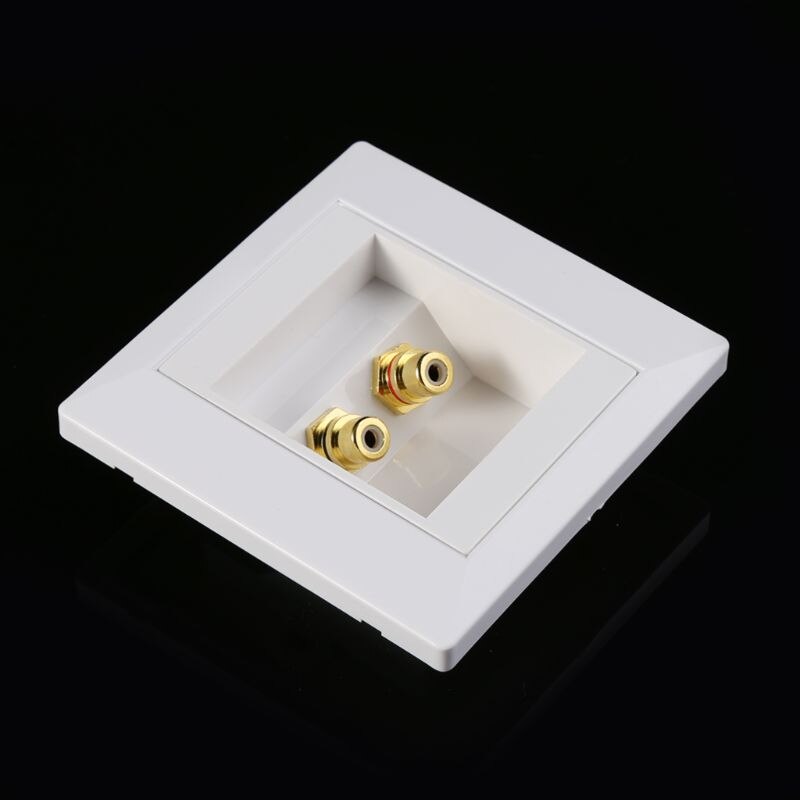 RCA Wall Socket Audio Panel Speaker Junction Box Lotus Power Outlet