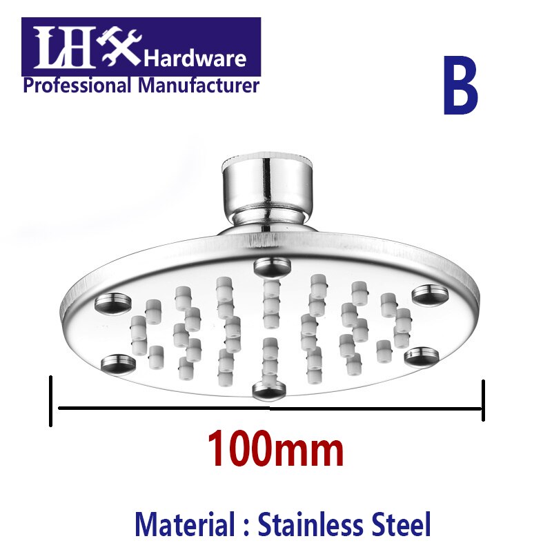 Hotel Bathroom Showerhead ABS Plastic Top Spray Single Rain Shower Head Round Chrome Finish Showerhead LHX XY102 F