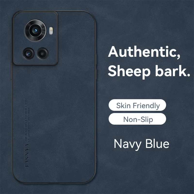 One Plus Ace 5G PGKM10 Case Silicone Shockproof Leather Phone Case For OnePlus Ace Oneplus 10R 5G 6.7" Camera Protect Back Cover: ABS / Navy Blue