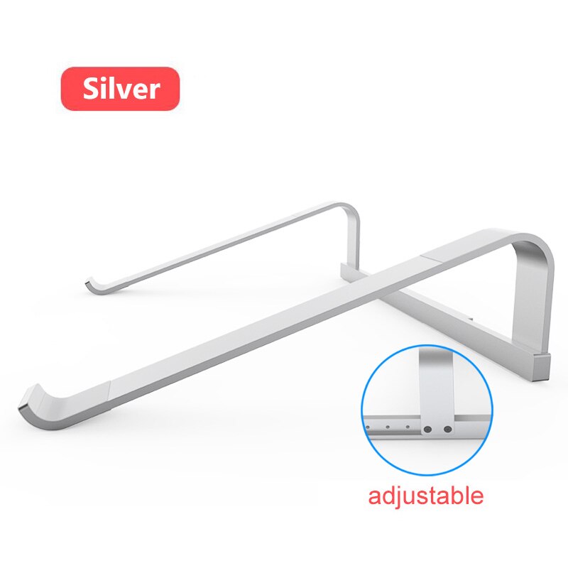 Laptopständer für macbook pro notebookständer faltbare tablet-ständerhalterung aus aluminiumlegierung laptophalter für notebookkühlung: Silber verstellbar