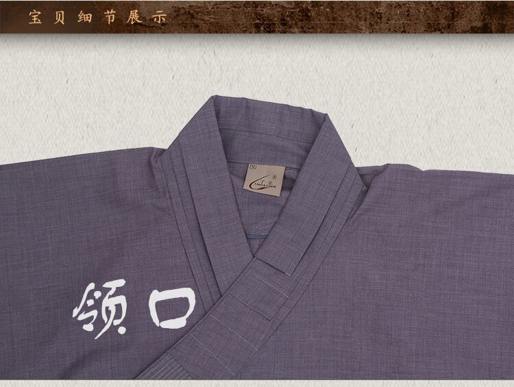 Shaolin moine bouddhistes poser moine méditation Robe Kung fu veste Art Martial Wushu Zen méditer vêtements