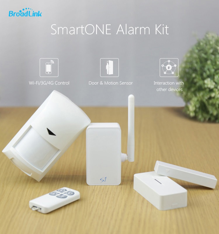 BroadLink S1 Alarm Kit Smart Security Set PIR DEUR Sensor Smart Home Automation Set Hub RF433