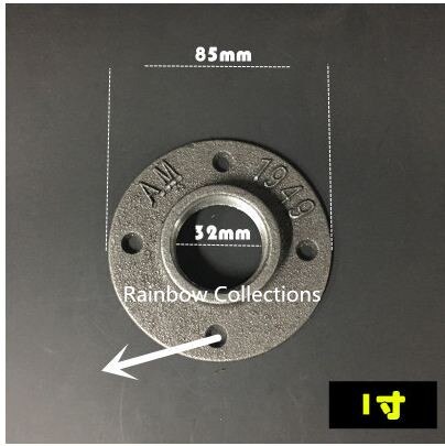 5pcs Iron Pipe Fittings Wall Mount Floor Antique Flange Piece Hardware Tool cast iron flanges hardware Accessories: Type 4