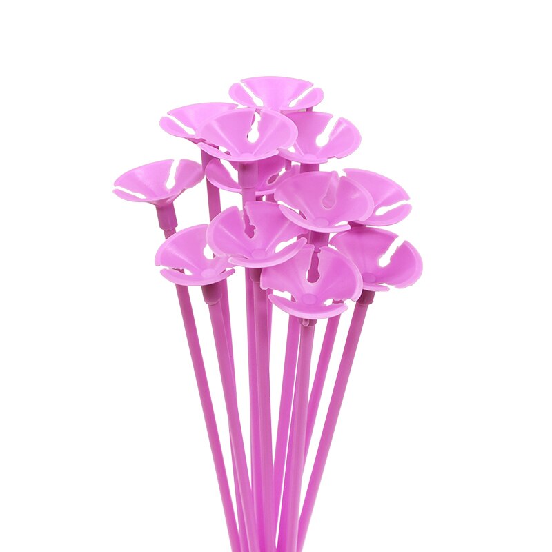 10Pcs Folie Latex Ballonnen Houder Sticks Met Cup Birthday Party Wedding Opblaasbare Ballen Decoratie Accessoires: macaron stick 1