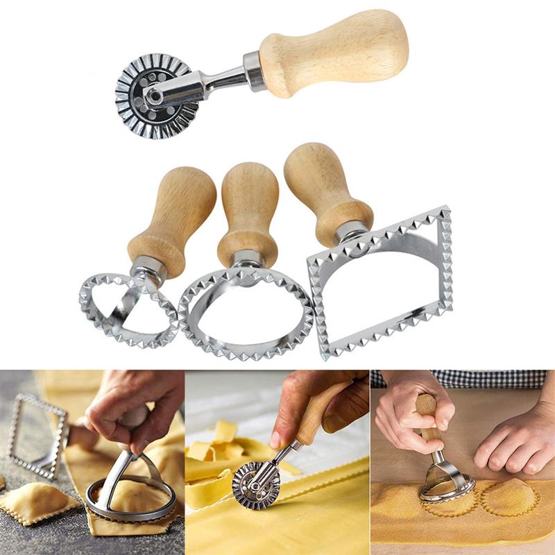 Firkantet rund ravioli stempel pasta skærer lav ravioli derhjemme wienerbrød ravioli maker formpresse køkken pasta form værktøj