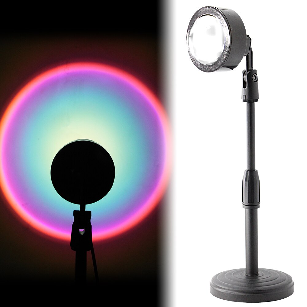 LED Rainbow Projection Lamp Sunset Lamp Bedroom Decoration Lighting Moon Lamp Night Lamp Jesus Red Projector USB: rainbow