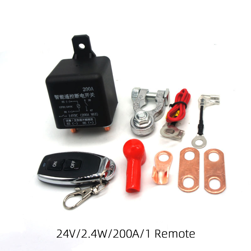 Universal Battery Switch Relay 12V 24V 120A 200A 250A Wireless Remote Control Disconnect Cut Off Isolator Master Switches: Red