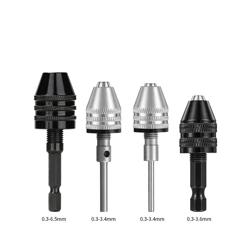 1pcs 0.3-3.6mm Multi Drill Chuck Keyless For Dremel Rotary Tools Keyless Drill Bit Chucks Adapter Converter Universal Mini Chuck