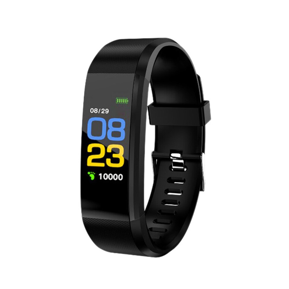 0.96 Inch Smart Horloge Sport Fitness Armband Hartslagmeter Bloed Zuurstof Meter Vrouwen Horloges Waterdicht Mannelijke Smartwatch: Black