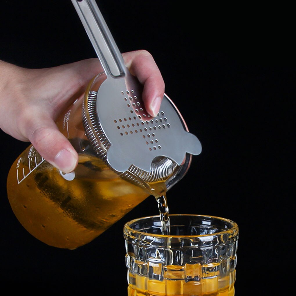 Mixing Spoon Stainless Steel Cocktail Shaker Mixer Drink Hawthorne Strainer Ice Tongs Measure Cup Bartender Bar Tools Kit