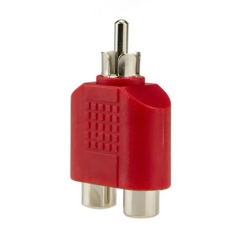 RCA Y Splitter Audio Video Plug Converter 1-Male to 2-Female Splitter Adapter Kit Color AV Jack RCA Plug To Double Video Plug