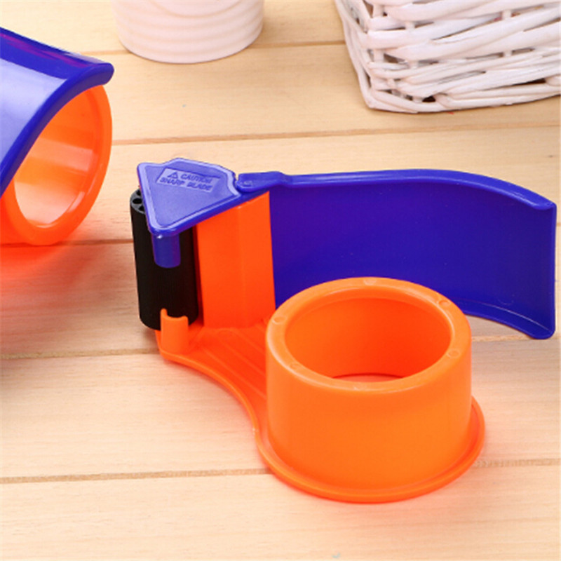 Dispensador de cinta adhesiva transparente para uso escolar, soporte para cinta Washi, cortador de cinta azul, dispensador de envasado, suministros de oficina