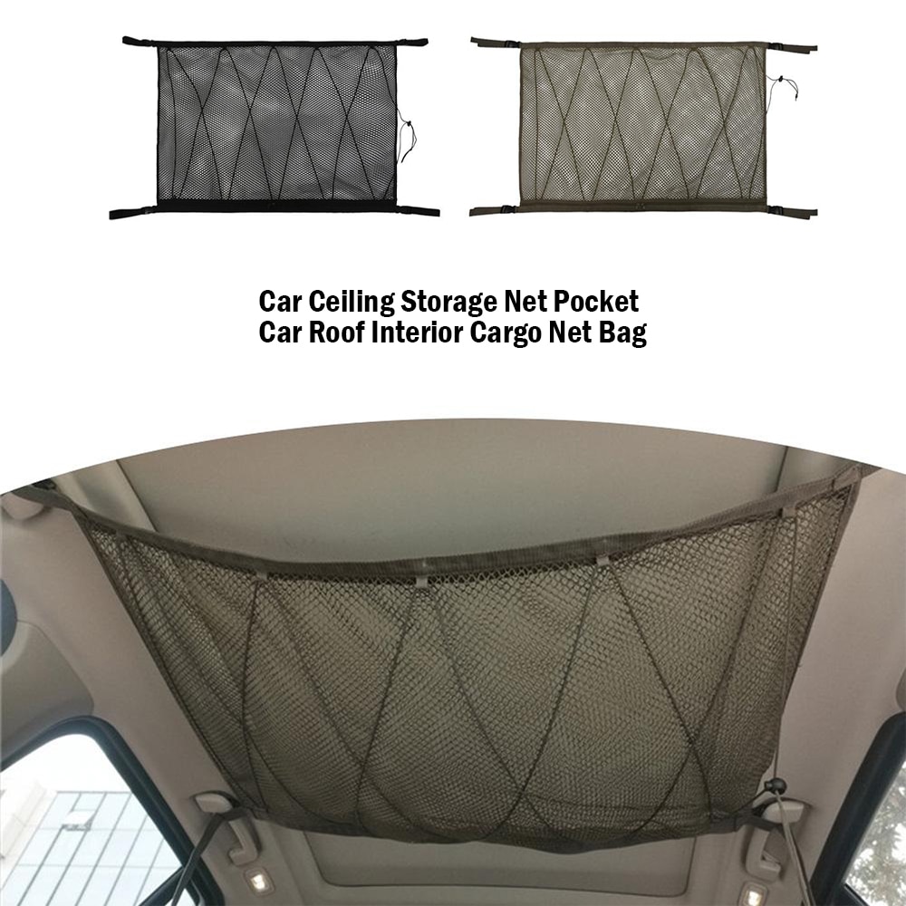 Draagbare Auto Plafond Opslag Netto Pocket Dak Interieur Cargo Netto Zak Kofferbak Opslag Pouch Diversen Organizer