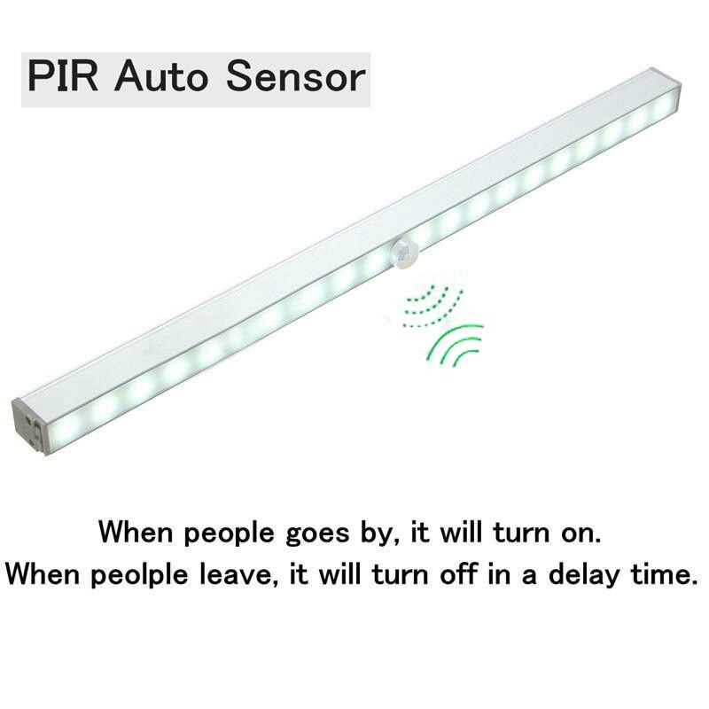 Sans fil 20 LED sous meuble lumière veilleuse avec PIR capteur de mouvement armoire placard escalier cuisine veilleuse batterie puissance