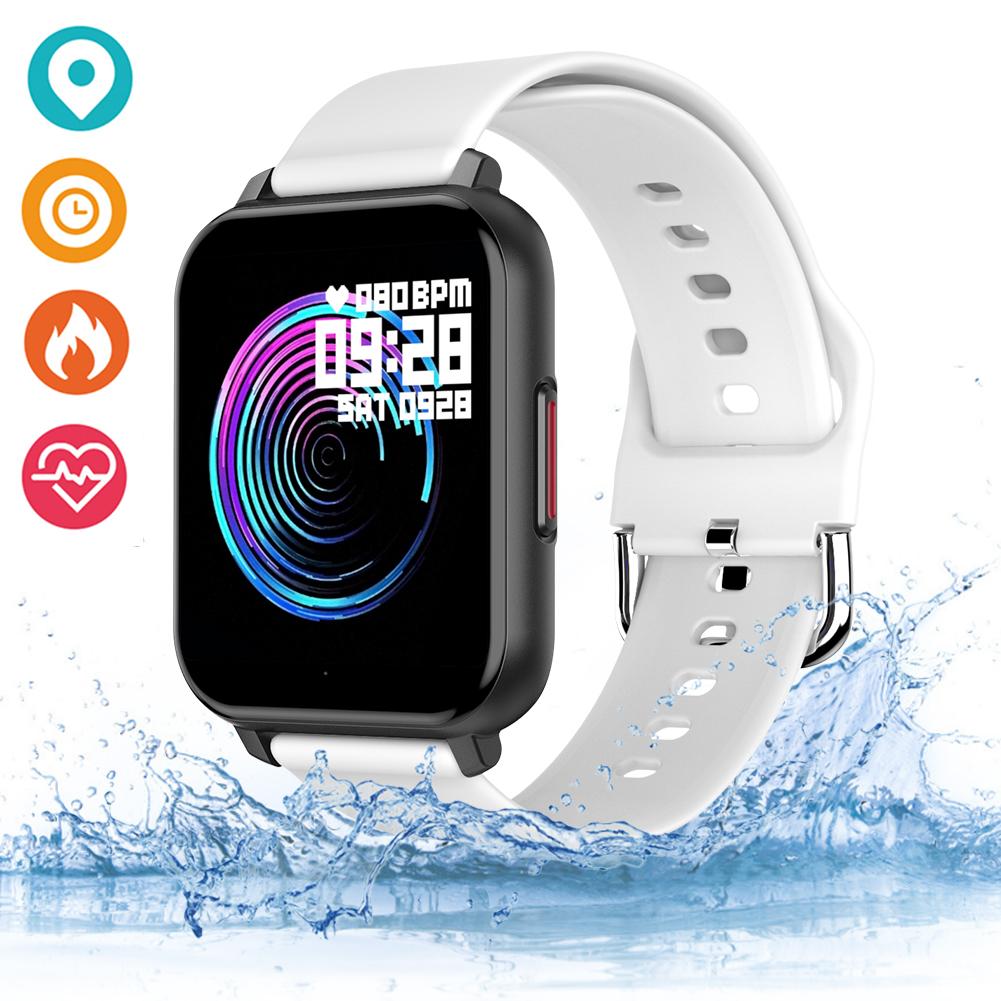 neue T82 Clever Uhr 1,55 Zoll voll berühren Bildschirm Sport Fitness Smartwatch Männer Frauen Herz Bewertung Blutdruck Uhr: Weiß