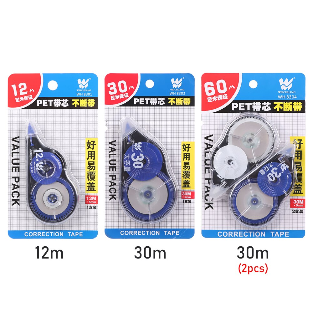 1PC 12/30m High-Capacity Correction Tape Useful Correction Band Student`s Correcting Tool School Office Stationery Supplies