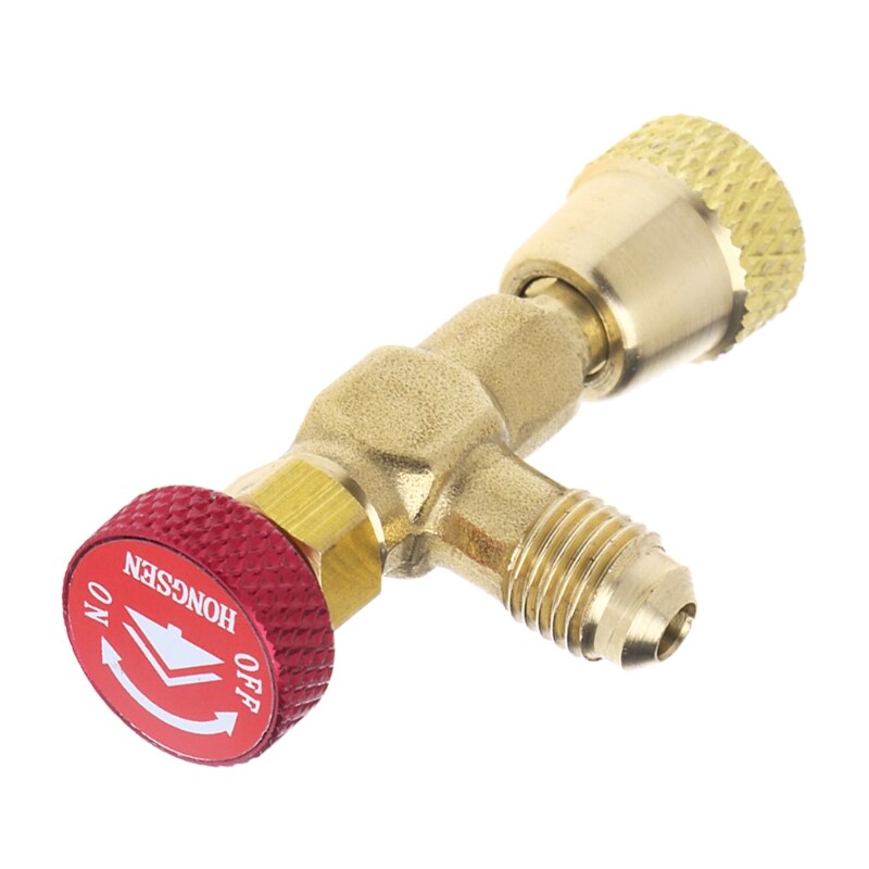 1PC R410 90 Degree Refrigeration Adapter Connector Gauges Hose Refrigerant