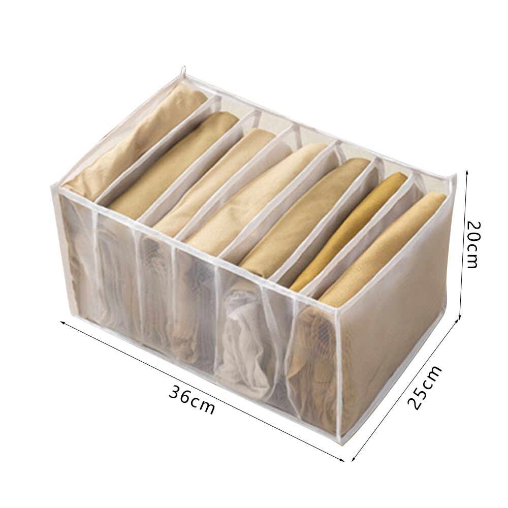 Bielizna organizator ubrania szafy box szafa organizatorzy składana szuflada organizacja domu i przechowywanie półka do sypialni: 7grids white L