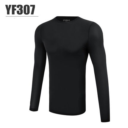 Golfklær til #39 solbeskyttelsesskjorte issilke tights langermet t-skjorte anti-uv treningsundertøy skjorter golf sportsklær: Stil 1 svart / Xxl