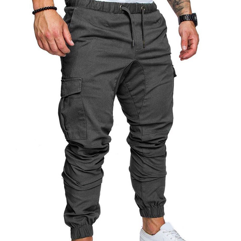 Männer Jogger Sport Jogginghose Jogging Trainingsanzug Fabala Lange Hosen Bleistift Hosen Gerade Bein Hosen Casual Slim Fit Sportwear: Dark Grau / XL