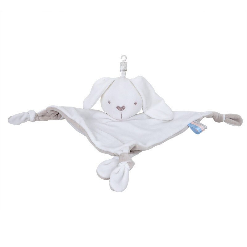 Tegneserie blød beroligende håndklæde baby dyr lommetørklæde med ring papir sikkerhed tæppe baby håndklæde legetøj dukke elefant kanin rangle