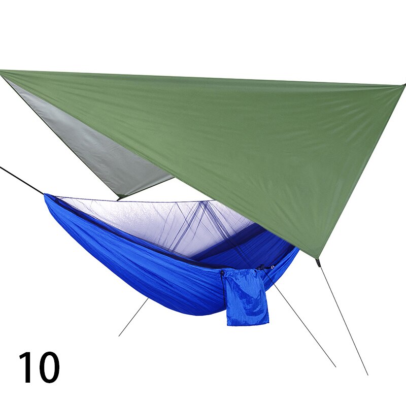 1pcs outdoor camping nylon parachute cloth automatic quick-opening mosquito net hammock canopy set sky tent S7B0983: 10