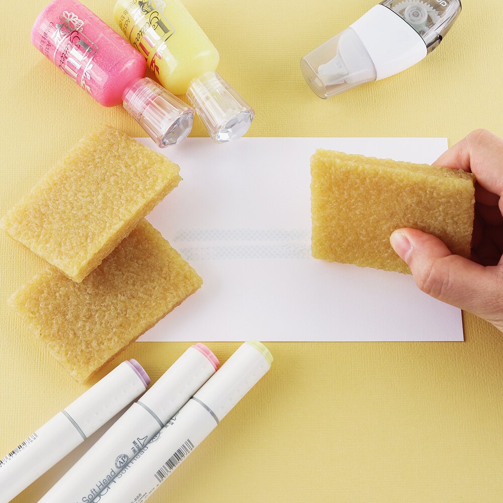 Borrador de residuos y adhesivo de goma duradero, cinta adhesiva de sobras para manualidades de papel, eliminador de adhesivo, borrador de limpieza, 2 uds.