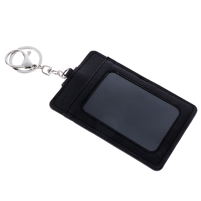 Portadores de identificación tarjetero para tarjetas de crédito bancarias Unisex, PU para tarjetas de visita Funda de cuero, fundas para tarjeta de identificación sin cordón: Black