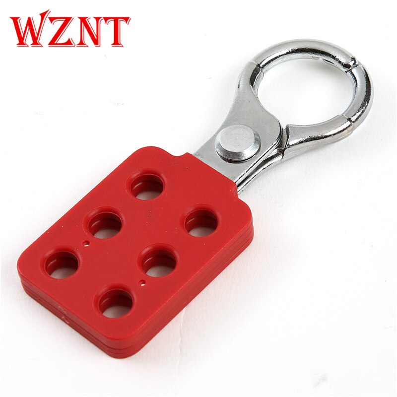 Lockout Hasp 1'' 1.5'' hasp ,aluminium body , scissor action 25mm 38mm dia jaws, red plastic coated