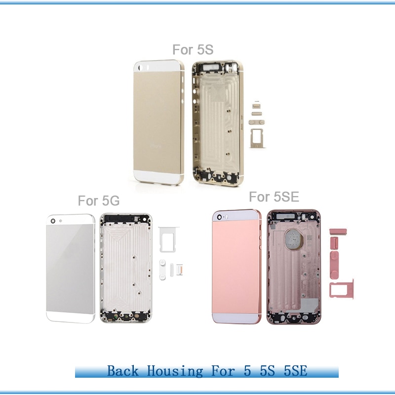 Terug Behuizing Voor Iphone 5 5S Back Battery Cover Behuizing Case Voor Iphone Se Midden Chassis Body Vervanging Camera lens + Imei