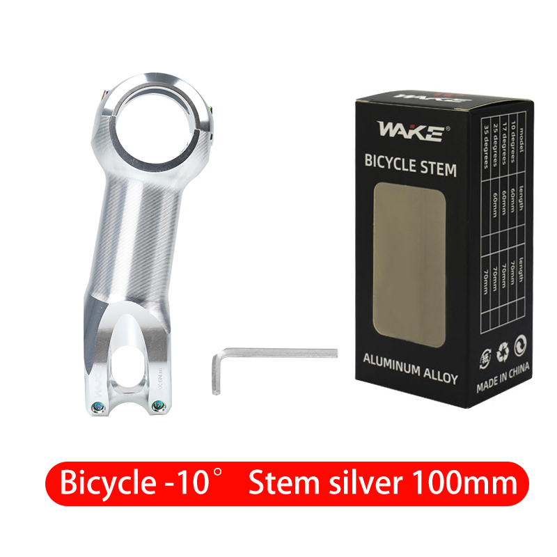 Wake Road Bike Bicycle Accessories Stem Handlebar Stem 31.8mm 10 Degree Aluminum Alloy Lightweight for Cycling Silver Stem: Burgundy