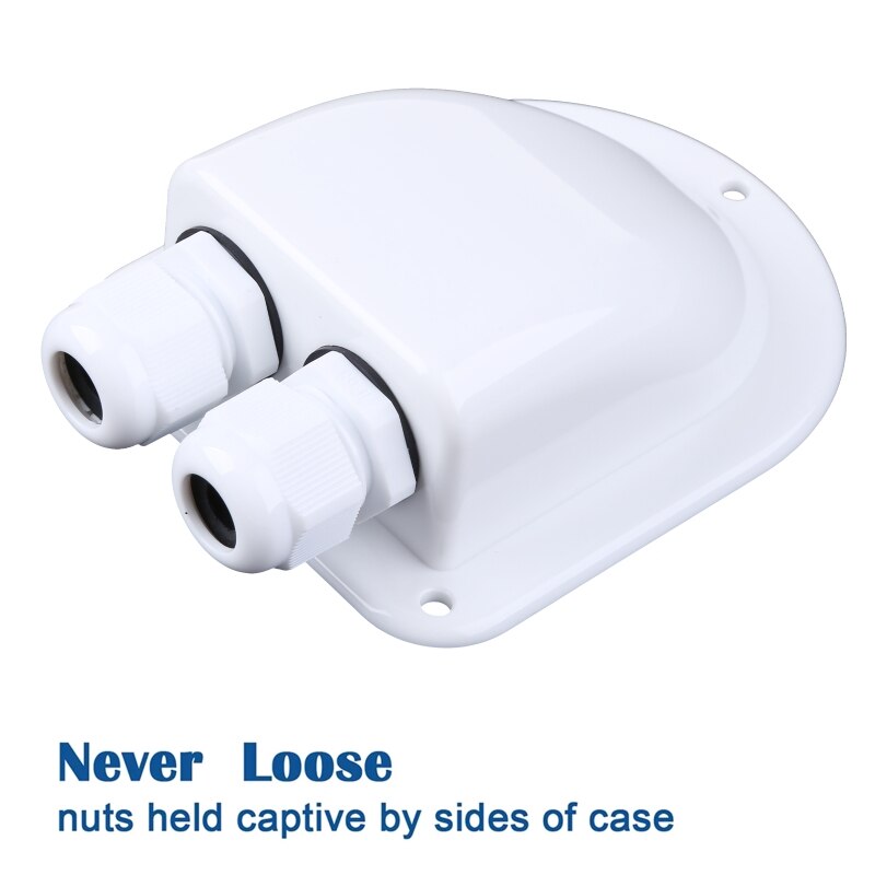 Car Junction Box Plastic Roof Wire Entry Solar Panel Cable Motorhome Double Hole