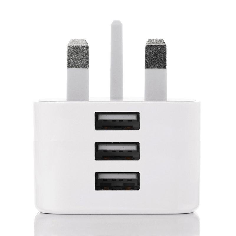EastVita UK USB Charger 3 Pin Plug Adaptor Charger with 3 USB Ports for iPhone iPad Samsung HTC USB Plug r29
