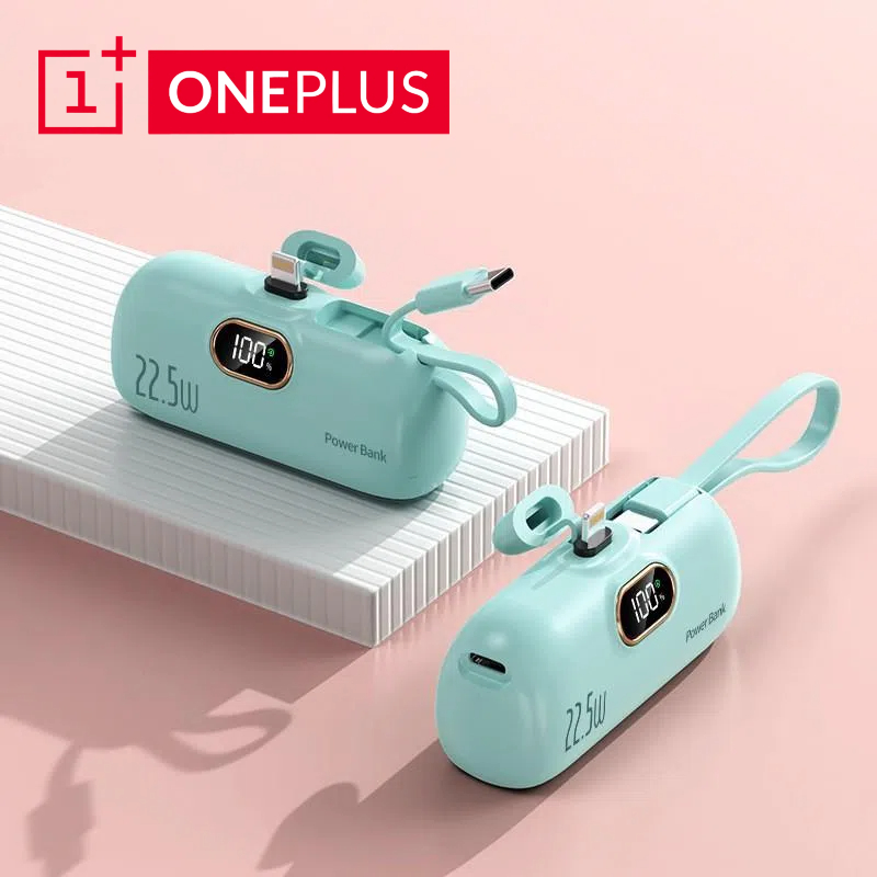 OnePlus 30000mAh Mini Portable Power Bank Capsule Mobile Power Supply Emergency External Battery Fast Charger Type-c For iPhone: Blue / 20000mah