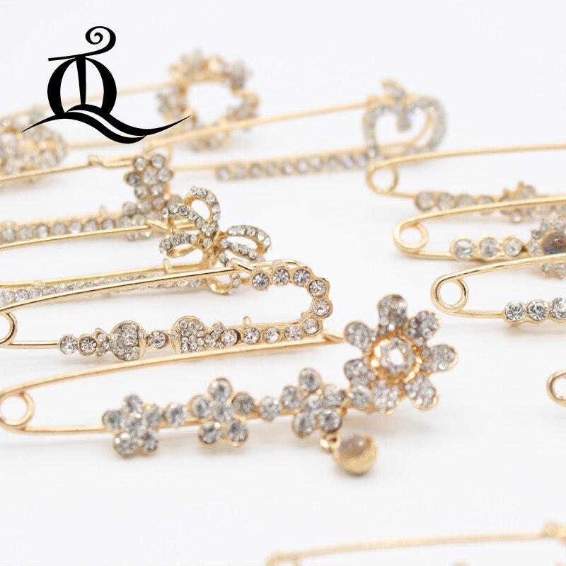 6.3-8.2Cm Broches Goud Kleur Mix Broches Broche Pin Voor Vrouwen, fijne Sieraden Voor Mannen Vrouwen Mode Kleding Accessoires