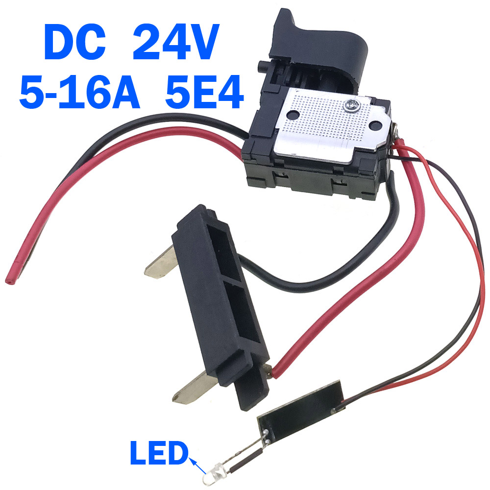 DC 24V 5-16A 5E4 Electric Wrench Switch Accessories with LED Electric Wrench Trigger Switch Forward and Reverse Speed Switch