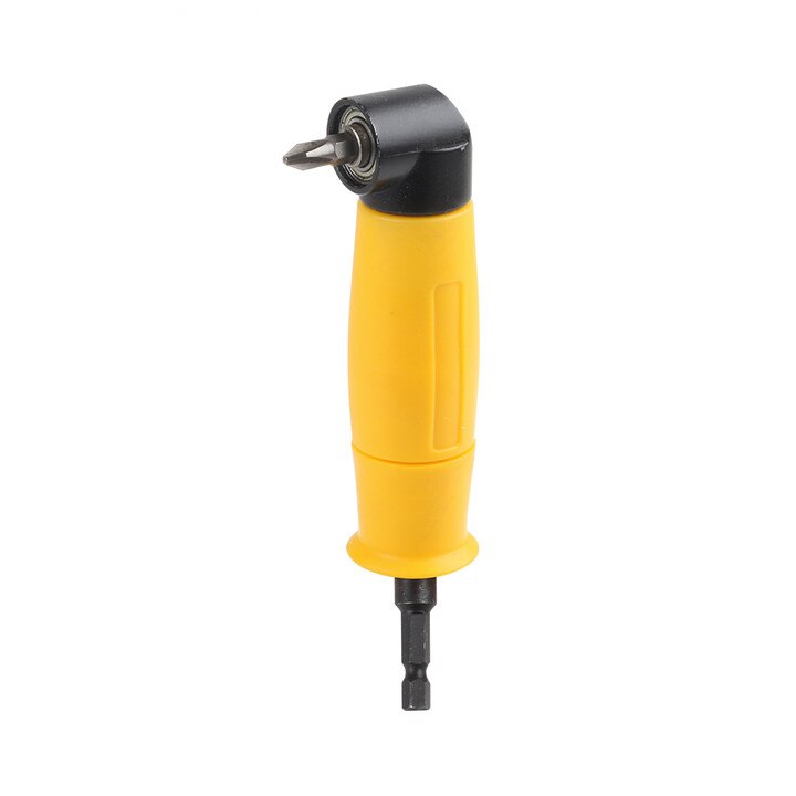 105 Degree Angle Extension Screw Driver Socket Holder Adapter Adjustable Bits Nozzles for Screwdriver Bit Right Angle Head: Yellow