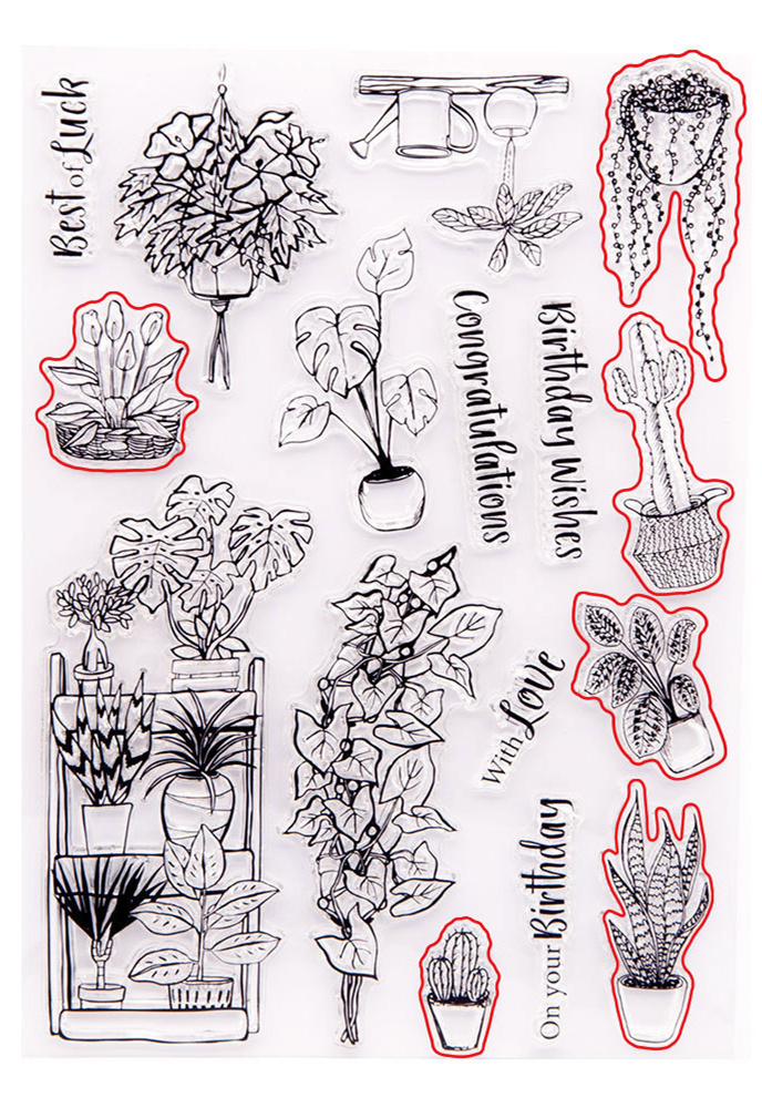 Świąteczne przezroczyste stemple Silikonowe przezroczyste stemple robić tworzenia kartek i scrapbookingu DIY: Czerwona róża