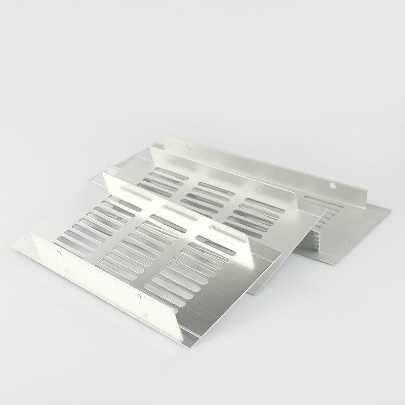 4PCS Premintehdw 100mm Width Aluminum Air Vent Ventilator Grille Closet Shoe Cabinet Air Conditioner Grille
